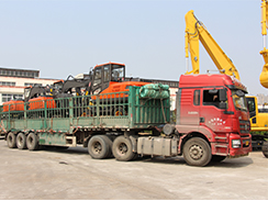 沃爾華新款輪式挖掘機批量發往西南地區