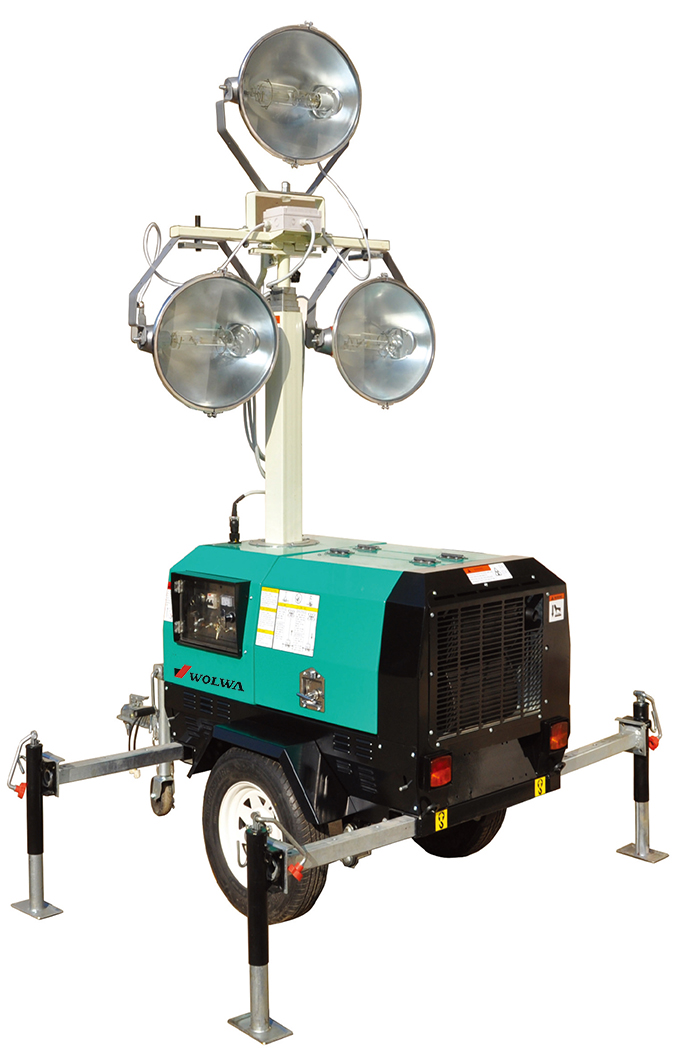 沃爾華GNZM41C手動升降拖車式照明燈產品實物照